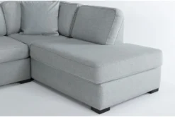 Aspen Tranquil Foam Modular 2 Piece Sleeper 108" Sectional With Right Arm Facing Armless Chaise -Home Furniture 249317 blue fabric sectional detail 45