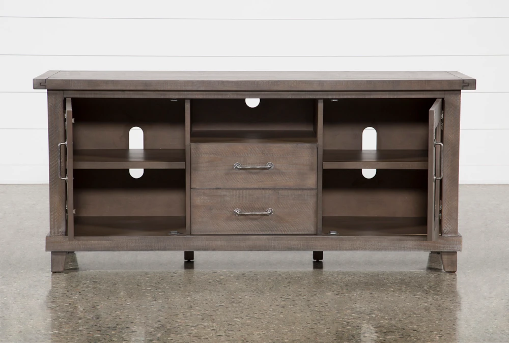 Jaxon Grey 68" TV Stand With Glass Doors 4 Jaxon Grey 68" TV Stand With Glass Doors - Image 4