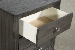 Malloy 28" Nightstand -Home Furniture 249854 grey wood nightstand hardware 04