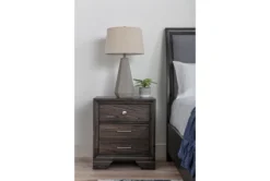 Malloy 28" Nightstand -Home Furniture 249854 grey wood nightstand room 09