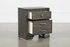 Malloy 28" Nightstand -Home Furniture 249854 grey wood nightstand storage 03