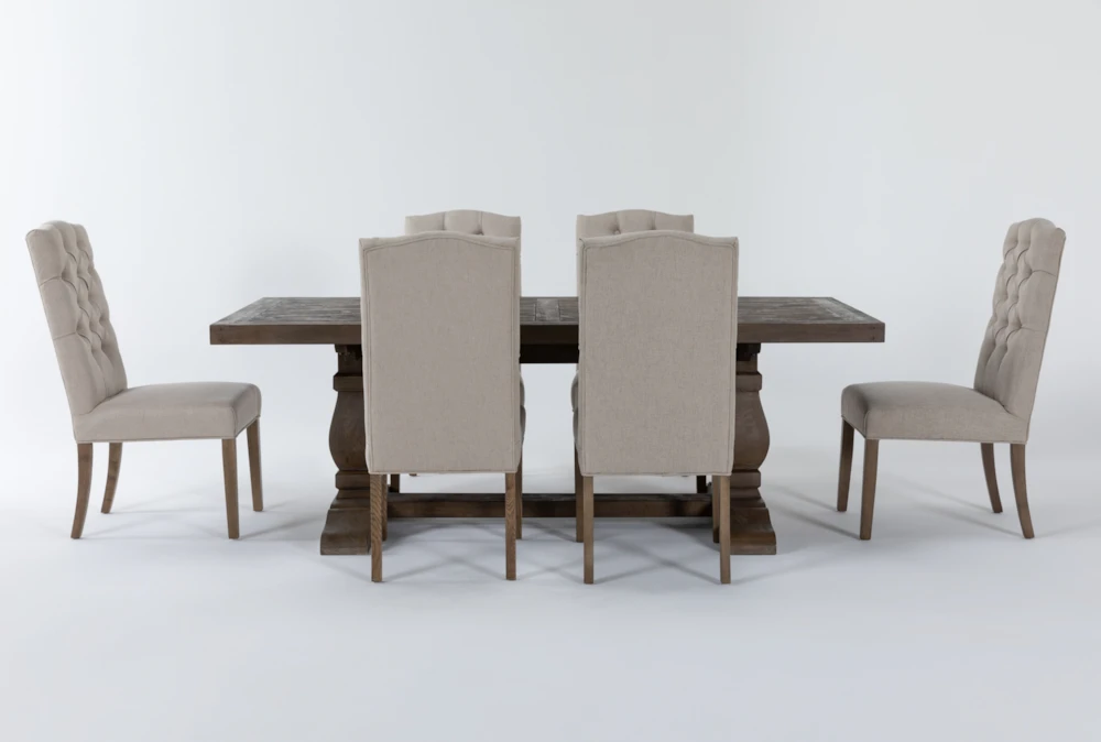 Caden 84" Dining With Biltmore Chair Set For 6 1 Caden 84" Dining With Biltmore Chair Set For 6