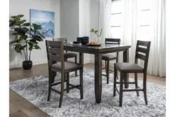 Ashford II 60-78" Extension Counter Table -Home Furniture 251030 grey wood counter height table room 31