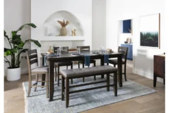 Ashford II 60-78" Extension Counter Table -Home Furniture 251030 grey wood counter height table room 41 1