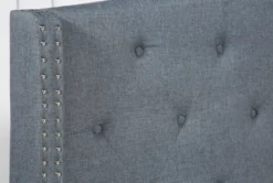 Farrah II Grey Queen Upholstered Panel Bed -Home Furniture 251653 grey composite bed detail 03