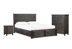 Larkin Espresso King Storage 3 Piece Bedroom Set