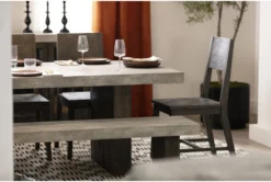 Titan 82" Dining With Bench + Side Chair Set For 6 17 Titan 82" Dining With Bench + Side Chair Set For 6 -Home Furniture 252441 grey wood dining set room 87