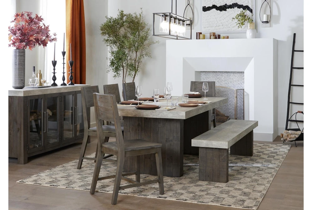 Titan 82" Dining With Bench + Side Chair Set For 6 8 Titan 82" Dining With Bench + Side Chair Set For 6 - Image 8