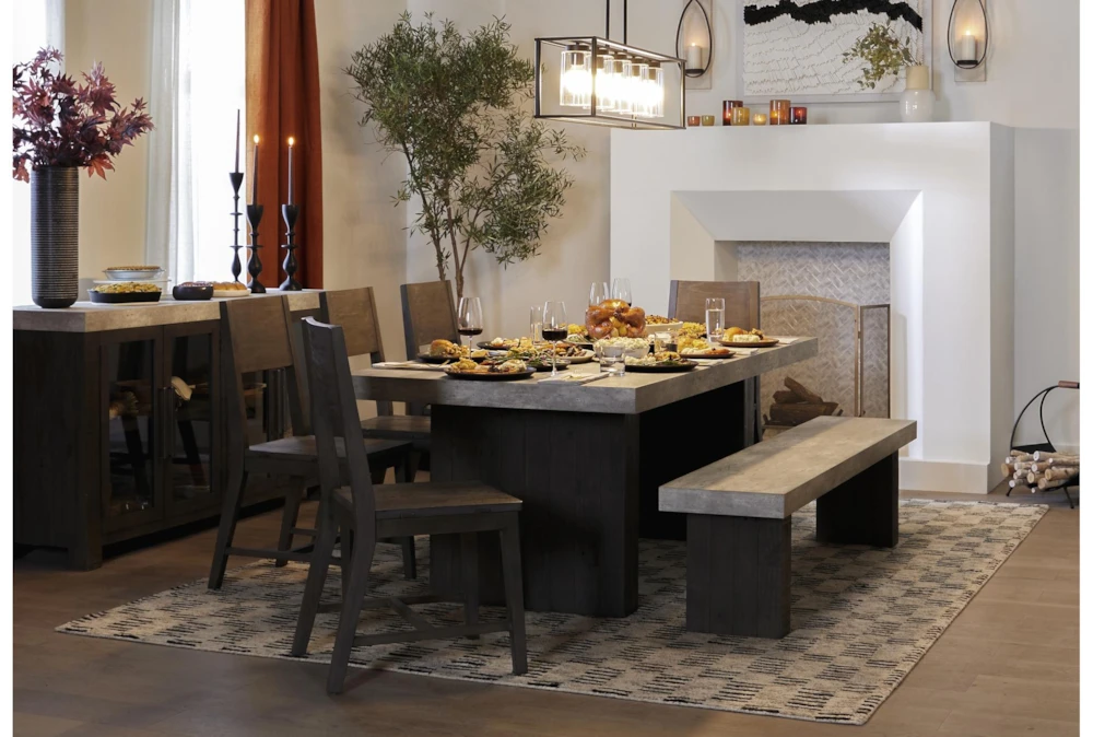 Titan 82" Dining With Bench + Side Chair Set For 6 9 Titan 82" Dining With Bench + Side Chair Set For 6 - Image 9