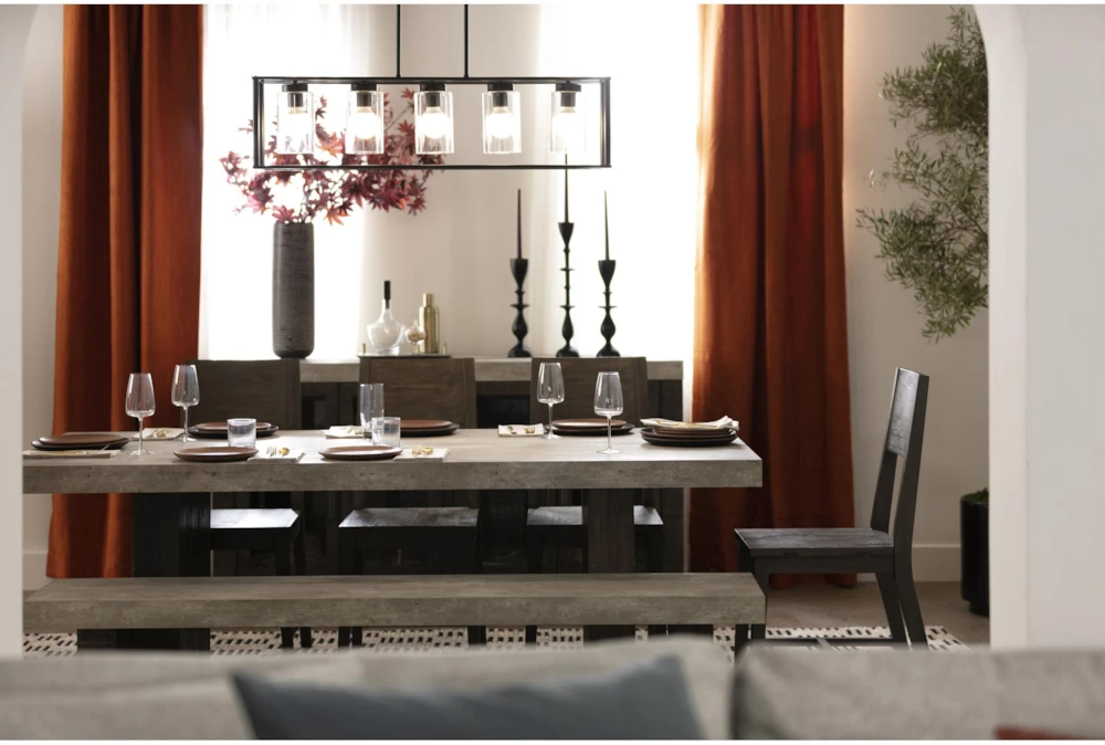 Titan 82" Dining With Bench + Side Chair Set For 6 10 Titan 82" Dining With Bench + Side Chair Set For 6 - Image 10