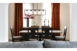 Titan 82" Dining With Bench + Side Chair Set For 6 23 Titan 82" Dining With Bench + Side Chair Set For 6 -Home Furniture 252441 grey wood dining set room 93