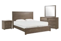 Riley Greystone Queen Panel 4 Piece Bedroom Set