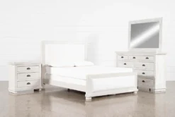 Sinclair Pebble Queen Panel 4 Piece Bedroom Set