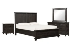 Jaxon Espresso Queen Panel 4 Piece Bedroom Set