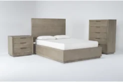 Pierce Natural Queen Panel 3 Piece Bedroom Set
