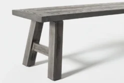 Panama Outdoor Dining Bench -Home Furniture 253557 brown metal dining bench detail 03