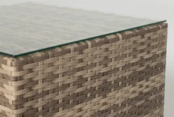 Capri Outdoor End Table -Home Furniture 253575 grey wicker end table detail 03