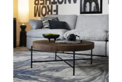 Dunkin 38" Round Coffee Table -Home Furniture 254051 brown wood coffee table room 50