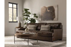 Dunkin 38" Round Coffee Table -Home Furniture 254051 brown wood coffee table room 53