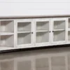 Dixon White 97" Tv Stand With Glass Doors