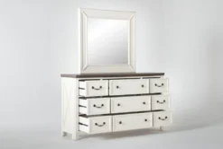 Garland 9 Drawer Dresser/Mirror -Home Furniture 254209 v1 white dresser and mirror side 03