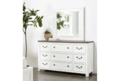 Garland 9 Drawer Dresser/Mirror -Home Furniture 254209 white wood dresser and mirror set room 35