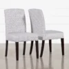 Garten Denim Dining Side Chairs With Espresso Finish Set Of 2