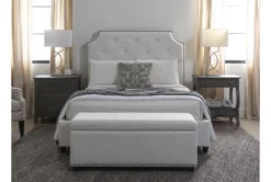 Sophia II King Upholstered Panel Bed 13 Sophia II King Upholstered Panel Bed -Home Furniture 255539 beige fabric bed room 36