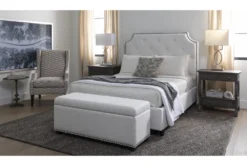 Sophia II Queen Upholstered Panel Bed -Home Furniture 255540 beige fabric bed room 35