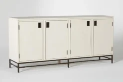 Centre 72" Buffet By Nate Berkus + Jeremiah Brent -Home Furniture 255929 white wood media console side 18