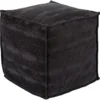 Pouf-Chenille Cotton Black