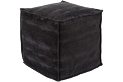 Pouf-Chenille Cotton Black