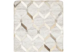 Pouf-Hair On Hide Diamond Pattern Gray And Cream 5 Pouf-Hair On Hide Diamond Pattern Gray And Cream -Home Furniture 256328 grey fiber pouf detail 44