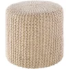Pouf-Knitted Cylinder Ivory