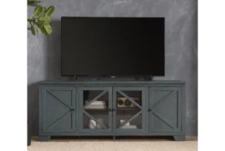 Sinclair Blue Lagoon 78" TV Stand With Glass Doors 13 Sinclair Blue Lagoon 78" TV Stand With Glass Doors -Home Furniture 258161 blue wood media console room 85