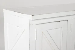 Sinclair II White 78" TV Stand With Glass Doors -Home Furniture 258164 white wood media console detail 44