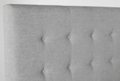 Baxton Queen Upholstered Headboard With Metal Bed Frame -Home Furniture 258384 grey fabric bed detail 04