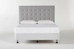 Baxton Queen Upholstered Headboard With Metal Bed Frame
