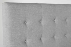 Baxton King Upholstered Headboard With Metal Bed Frame -Home Furniture 258386 grey fabric bed detail 04