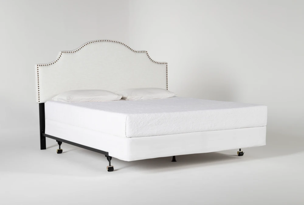 Brielle King Upholstered Headboard With Metal Bed Frame 3 Brielle King Upholstered Headboard With Metal Bed Frame - Image 3