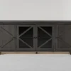 Sinclair II Grey 78" TV Stand With Glass Doors