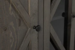 Sinclair II Grey 118" 3 Piece Entertainment Center With Glass Doors -Home Furniture 260050 grey wood media wallentertainment center detail 44