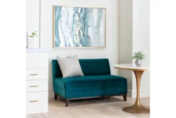 Holden IV 51" Velvet Settee -Home Furniture 260504 blue fabric settee room 61