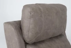 Thorpe Mocha Power Lift Recliner With Power Headrest -Home Furniture 260879 brown polyester lift detail 44