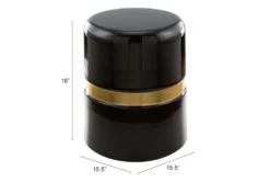 Round Gold + Black Accent Table -Home Furniture 261932 black metal accent table detail 55