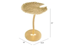 Gold Leaf Accent Table -Home Furniture 261935 gold metal accent table detail 67