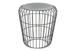 18" Grey Outdoor Metal Accent Table 11 18" Grey Outdoor Metal Accent Table -Home Furniture 262133 grey metal accent table material 76