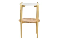 Pico End Table -Home Furniture 262519 white marble end table detail 53