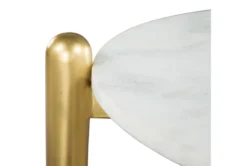 Pico End Table -Home Furniture 262519 white marble end table detail 58