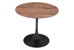 Opera Brown + Black 35" Round Dining Table -Home Furniture 262530 brown mdf dining table detail 46